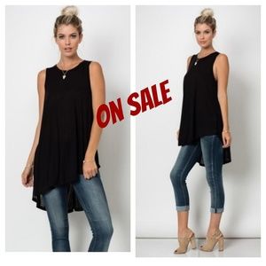 Black High Low Tunic
